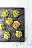 Pistachio profiteroles