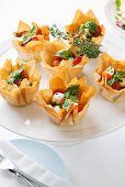 Summery puff pastry baskets