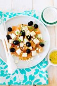 Refreshing grapefruit and feta salad