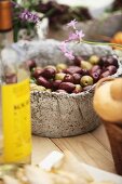 A bowl of olives