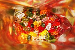 Gummy bears in a bag