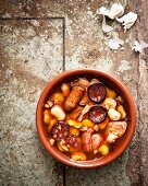 Fabada Asturiana (white bean stew with pork, Spain)