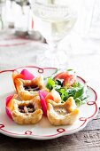 Three cheese tartlets