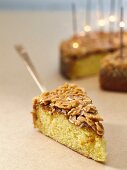 Buttermilk cake with an almond crust