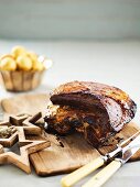 Glazed roast pork
