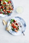 Salad with sausage and chickpeas