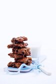 A stack of chocolate muesli bars