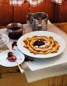 South Tyrolean funnel cake with cranberry jam