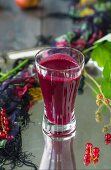 A berry smoothie with redcurrants