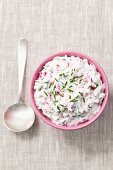 Radish quark with chives