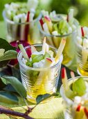 Apple and kiwi salad with mozzarella