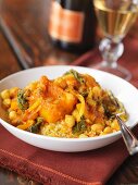 Tagine with chickpeas and pumpkin