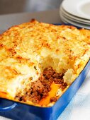 Hachis Parmentier (minced meat bake topped with mashed potatoes, France)