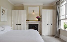 Master bedroom, Ruddy House, London, UK