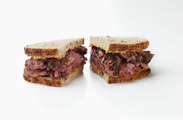 Rye bread sandwich with Pastrami