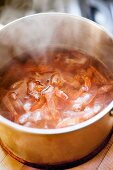 Shrimp stock cooking