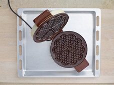 An electric waffle iron