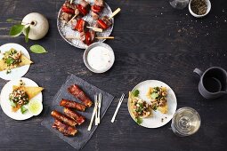 Various canapés and snacks for a party