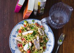 Couscous salad with chicken breast