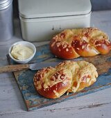 Plaited cheese loaves