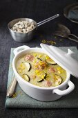 Courgette, meatball and sweetcorn stew