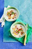 Oriental coconut soup with mushrooms