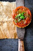 Tomato tarte tatin