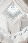 A view of the dome window in the Museum of Applied Arts in Budapest – the building was constructed in the Hungarian art nouveau style between 1893 and 1896 according to plans by Ödön Lechner and Gyula Pártos