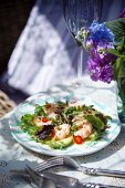 Prawn and avocado salad with chillis