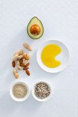 Nuts, avocado, oil and seeds