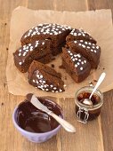 Gingerbread with chocolate glaze