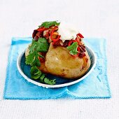 Ofenkartoffel mit Chilli con carne