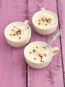 Cream of cauliflower soup with Camembert