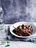 Lamb curry with aubergines (Asia)