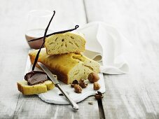 Vanilla bread with nut and nougat cream