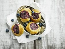 Small pastries filled with blueberries