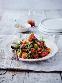 Persian aubergine and tomato salad