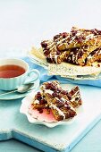 Cranberry and coconut flapjacks