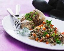 Chicken breast with bulgur salad