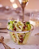 Apple and celery salad with nuts for Christmas