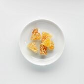 A plate of candied ginger