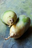 Two green radishes