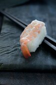 Ebi sushi with a prawn