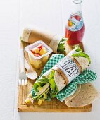 Chicken and pineapple wrap