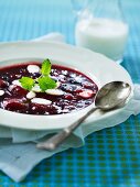 Beetroot soup with mint