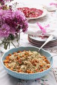 Quinoa salad with sweet potatoes for Passover