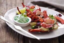 Lobster salad with wasabi mayonnaise