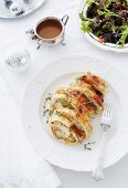 Turkey breast stuffed with apricots and cashew nuts