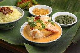 Nyonya cuisine: prawn curry with pineapple (Malaysia)