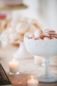 Pink macaroons for a wedding buffet